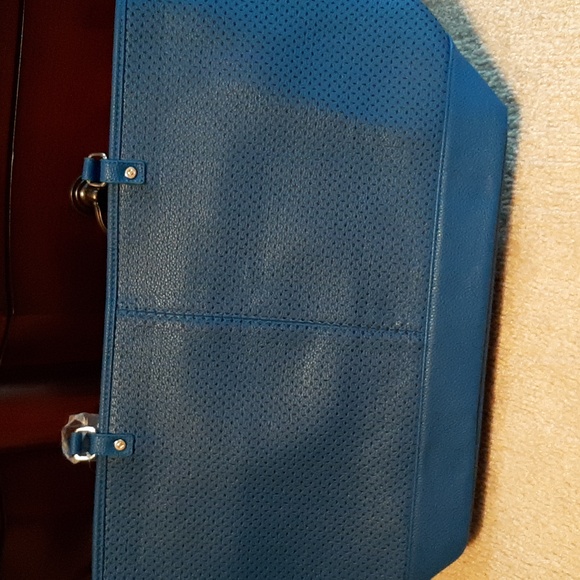 Thirty-One Darling Cobalt Petal Punch Style Setter Tote NWT - Picture 3 of 7